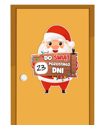 Dekoracja świąteczna - Odliczanie do Świąt (jednostronna)
