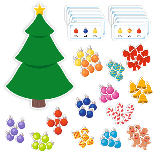 UKŁADANKA ZIMOWA - ŚWIĄTECZNA CHOINKA (71 elementów + 25 kart)