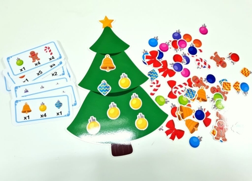 układanka zimowa świąteczna choinka