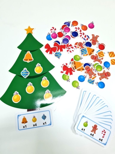 układanka zimowa świąteczna choinka