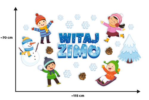 Dekoracja zimowa - Witaj Zimo (jednostronna)