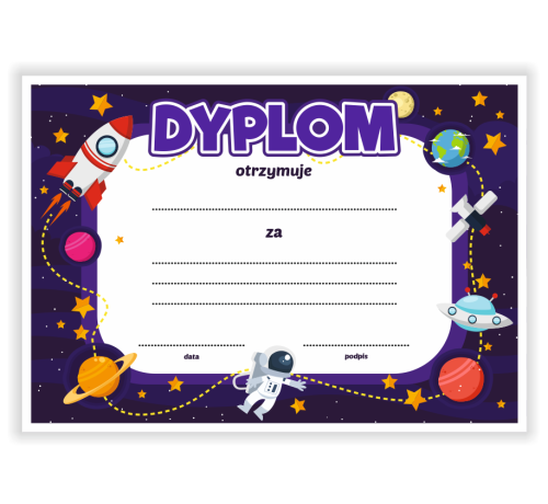 Dyplom: Uniwersalny - KOSMOS (wzór 21)