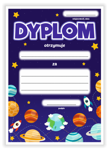 Dyplom: Uniwersalny - KOSMOS (wzór 23)