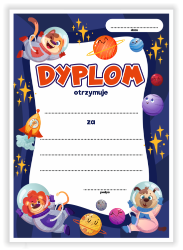 Dyplom: Uniwersalny - KOSMOS (wzór 24)