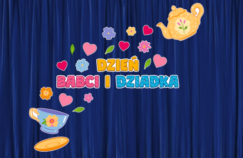 Dekoracja Dzień Babci i Dziadka - Dzbanek z filiżanką (rozmiar XXL)