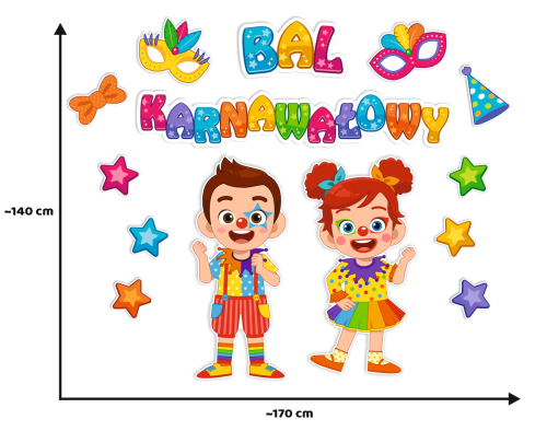 Dekoracja - Bal Karnawałowy (rozmiar XXL)