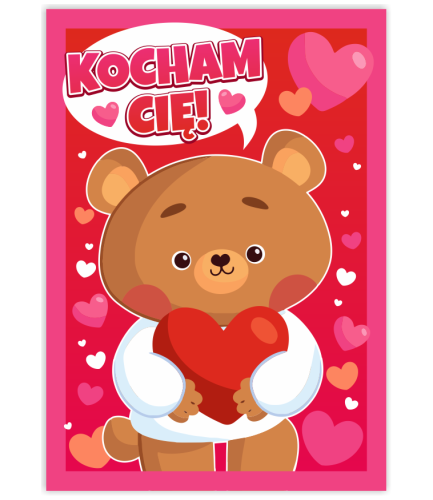 KARTKA WALENTYNKOWA - wzór 1 (format A6)