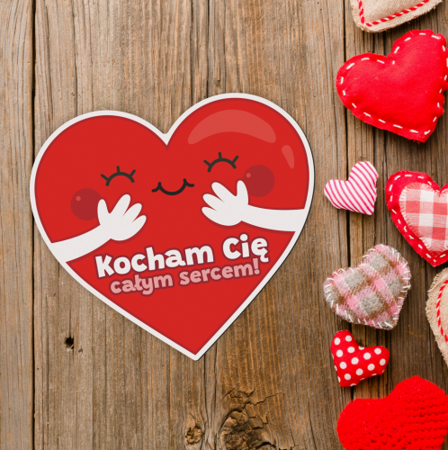 KARTKA WALENTYNKOWA - Kocham Cię całym sercem