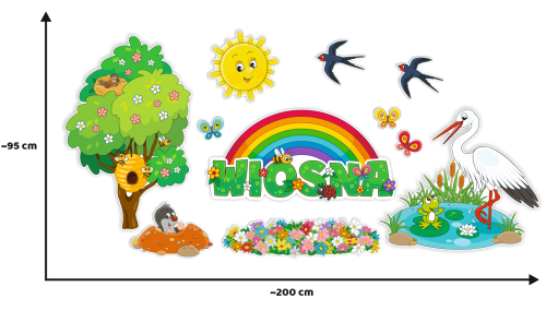 Dekoracja wiosenna - Krajobraz Wiosna (rozmiar XXL)