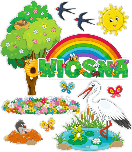 Dekoracja wiosenna - Krajobraz - Wiosna (~A3, dwustronna)