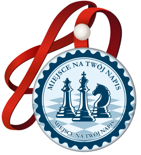 Medal na tasiemce: "Szachowy" (wzór 2) + nadruk