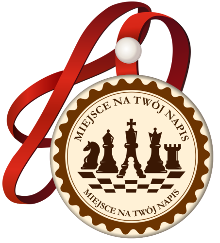 Medal na tasiemce: "Szachowy" (wzór 3) + nadruk