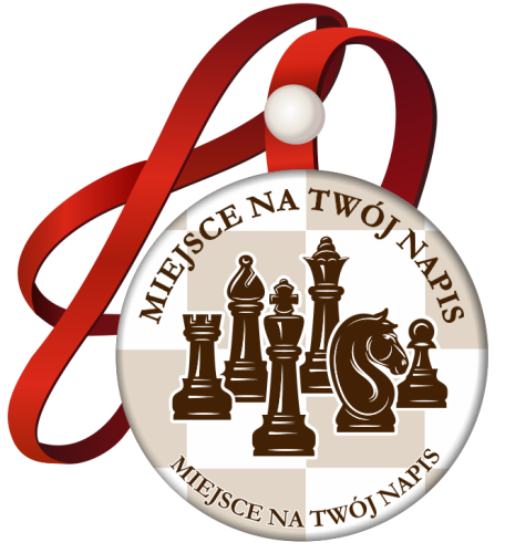 Medal na tasiemce: "Szachowy" (wzór 4) + nadruk