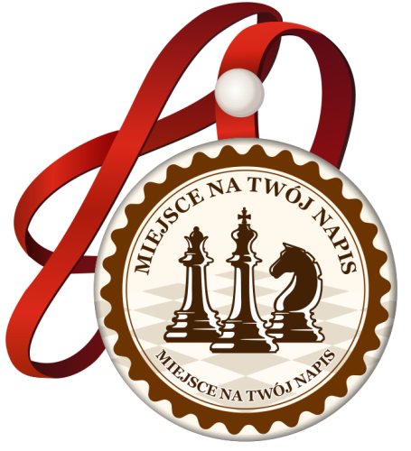Medal na tasiemce: "Szachowy" (wzór 5) + nadruk