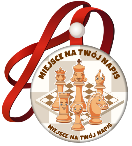 Medal na tasiemce: "Szachowy" (wzór 6) + nadruk