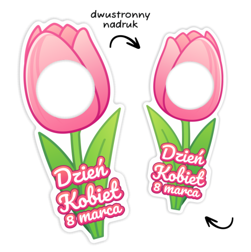 Opakowanie na lizaka - DZIEŃ KOBIET - Tulipan