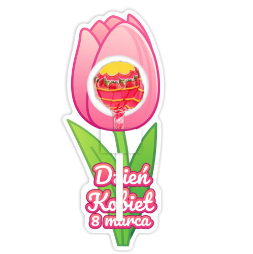 Opakowanie na lizaka - DZIEŃ KOBIET - Tulipan