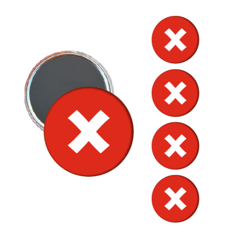 Zestaw 5 magnesów - krzyżyk