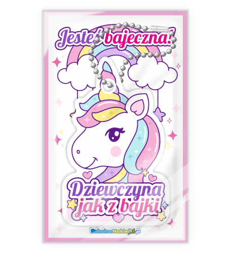 Breloczek kształt JEDNOROŻEC (dwustronny)