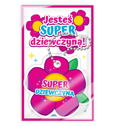 Breloczek kształt - KWIATEK (dwustronny)