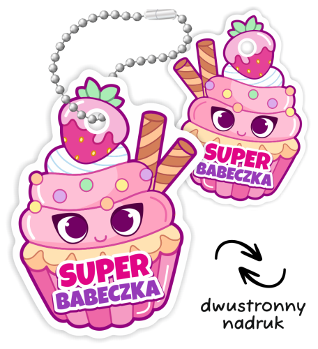 Breloczek kształt - BABECZKA (dwustronny)