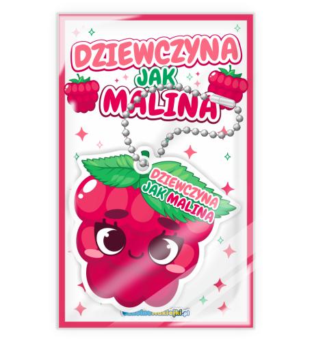 Breloczek kształt - MALINA (dwustronny)