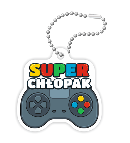 Breloczek kształt - KONTROLER/GAMER (dwustronny)