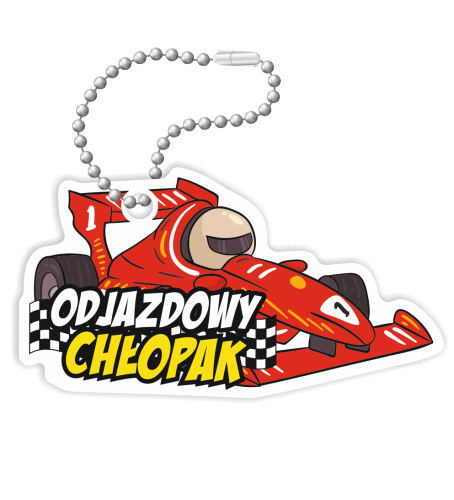 Breloczek kształt - WYŚCIGÓWKA (dwustronny)
