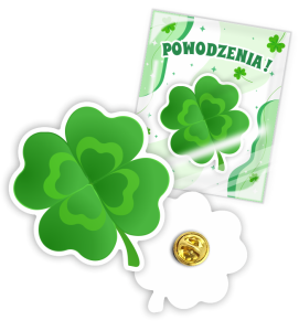 PINS - CZTEROLISTNA KONICZYNA - NA SZCZĘŚCIE