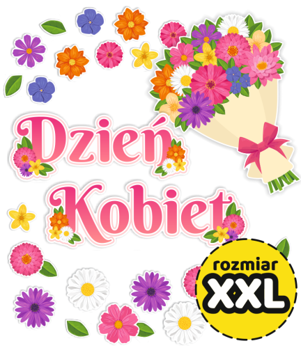 Dekoracja Dzień Kobiet - Bukiet kwiatów (rozmiar XXL)