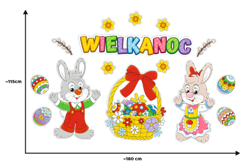 Dekoracja Wielkanocna - wzór 1 (rozmiar XXL)