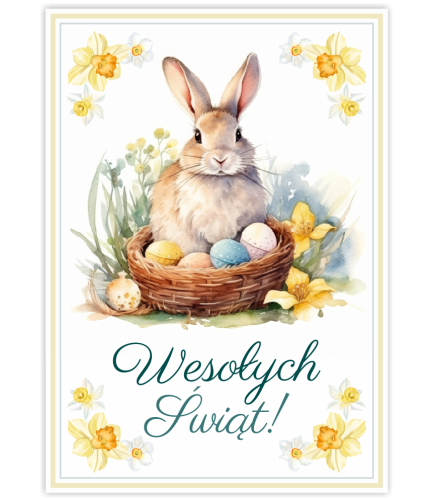 KARTKA WIELKANOCNA - wzór 1 (format A6)