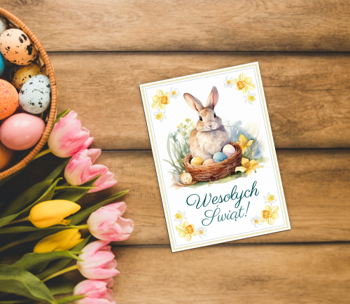 KARTKA WIELKANOCNA - wzór 1 (format A6)