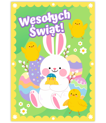 KARTKA WIELKANOCNA - wzór 2 (format A6)