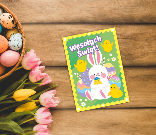 KARTKA WIELKANOCNA - wzór 2 (format A6)