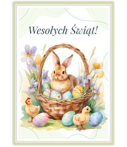 KARTKA WIELKANOCNA - wzór 3 (format A6)