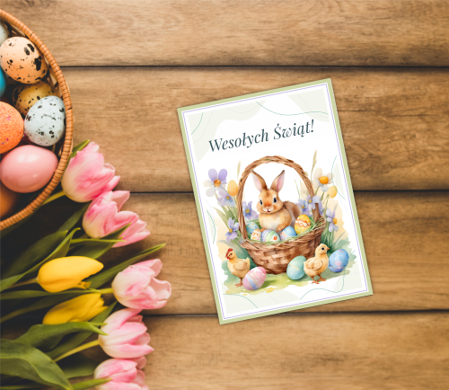 KARTKA WIELKANOCNA - wzór 3 (format A6)