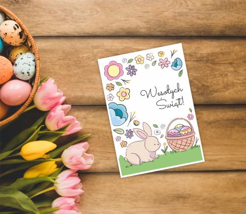 KARTKA WIELKANOCNA - wzór 6 (format A6)