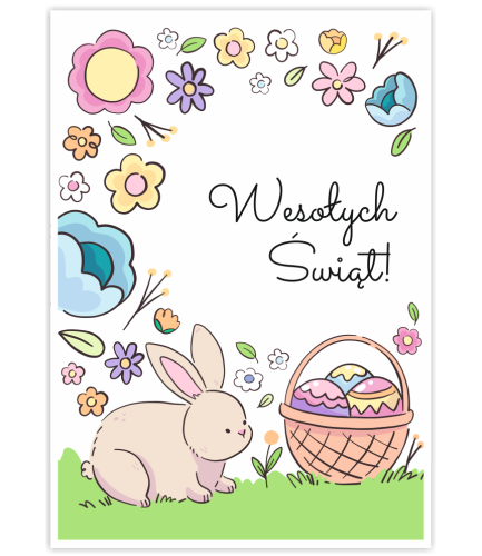 KARTKA WIELKANOCNA - wzór 6 (format A6)
