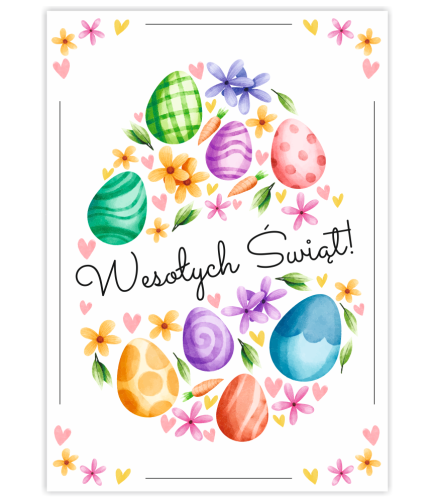 KARTKA WIELKANOCNA - wzór 4 (format A6)