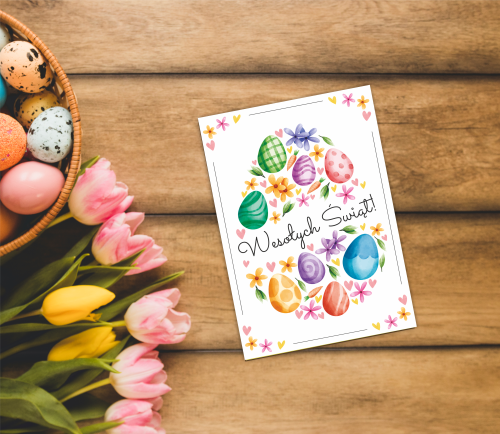 KARTKA WIELKANOCNA - wzór 4 (format A6)