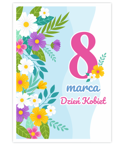 KARTKA DZIEŃ KOBIET - wzór 1 (format A6)