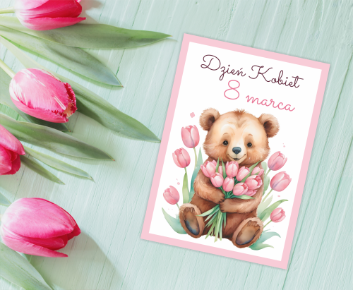 KARTKA DZIEŃ KOBIET - wzór 2 (format A6)
