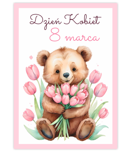 KARTKA DZIEŃ KOBIET - wzór 2 (format A6)