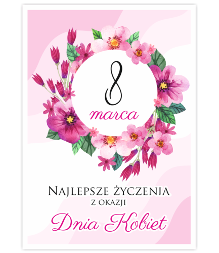 KARTKA DZIEŃ KOBIET - wzór 3 (format A6)