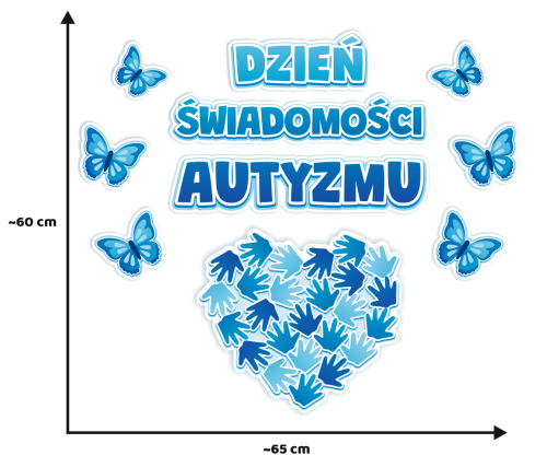Dekoracja - Dzień Świadomości Autyzmu - wzór 1 (jednostronna)