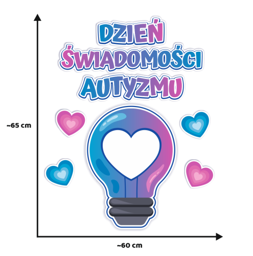 Dekoracja - Dzień Świadomości Autyzmu - wzór 2 (~A3, jednostronna)