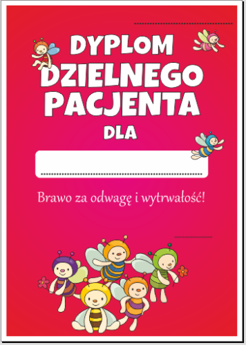 dyplom dzielnego pacjenta z owadami