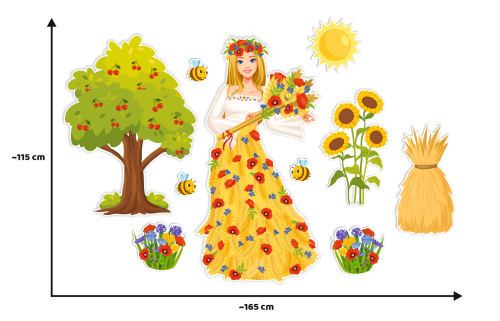 Dekoracja letnia - Pani Lato (rozmiar XXL)