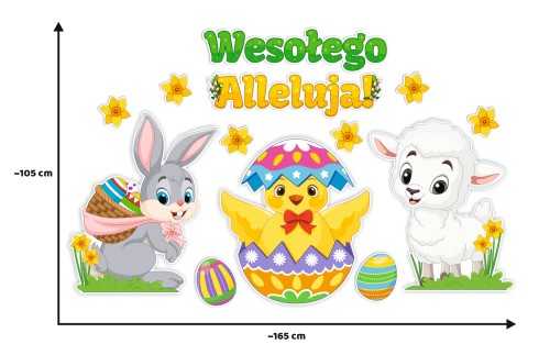 Dekoracja Wielkanocna - wzór 2 (rozmiar XXL)